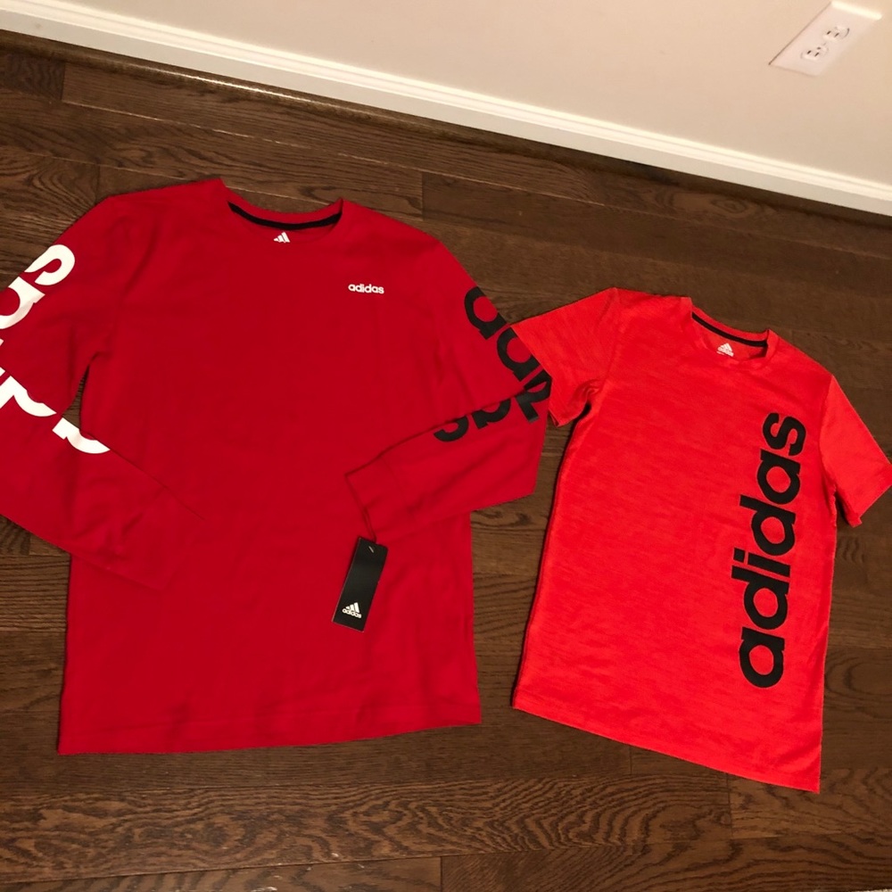 Adidas bundle long and short sleeve tee